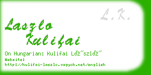 laszlo kulifai business card